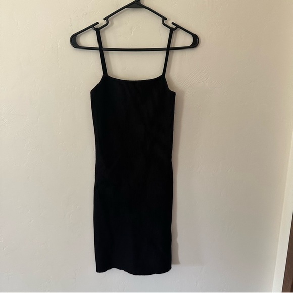 House of Harlow 1960 Black Ribbed Mini Dress - Picture 2 of 10